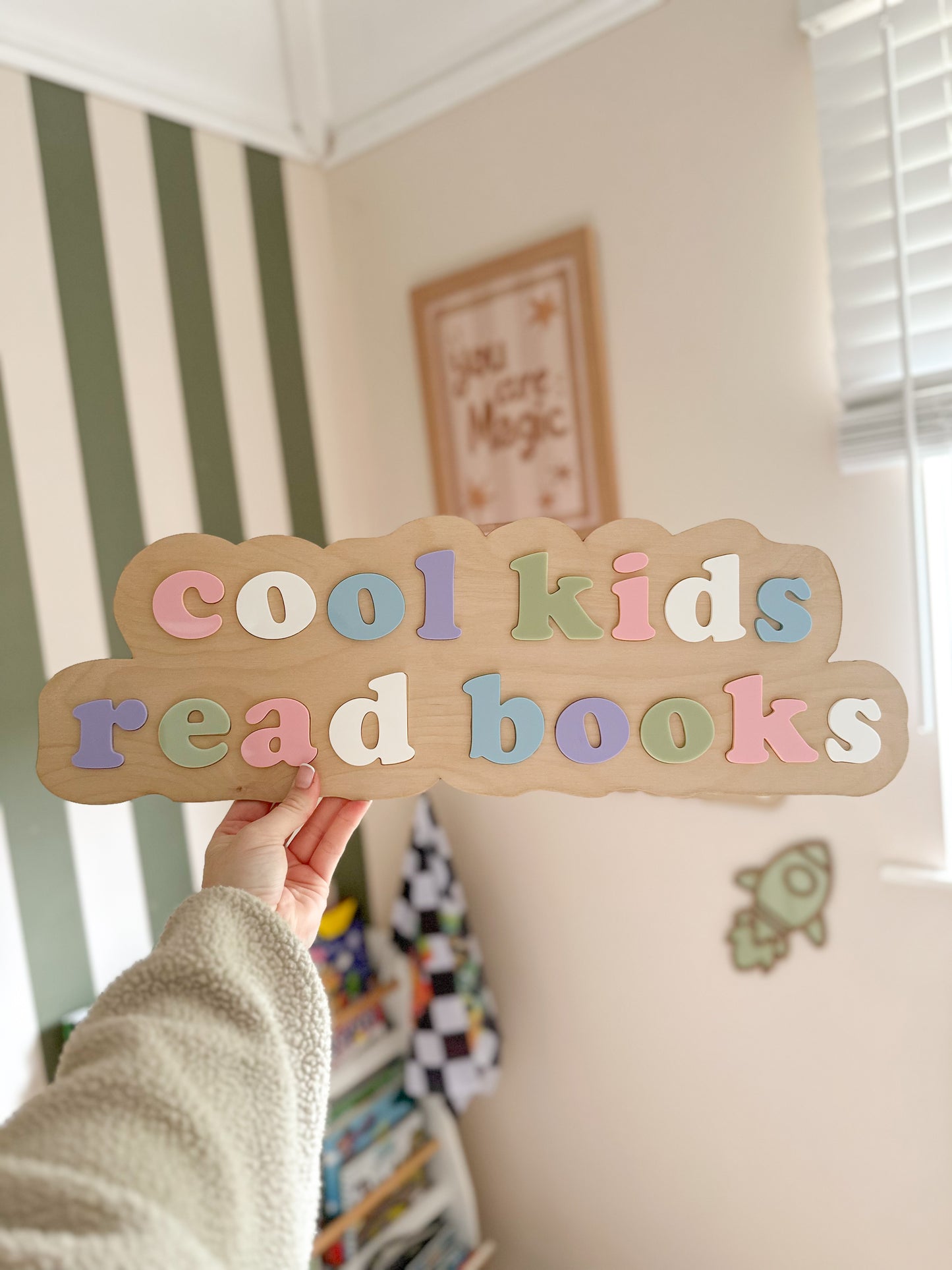 Cool Kids Read Books Sign - Wooden Sign