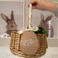 Wicker Easter Basket with Personalised Tag