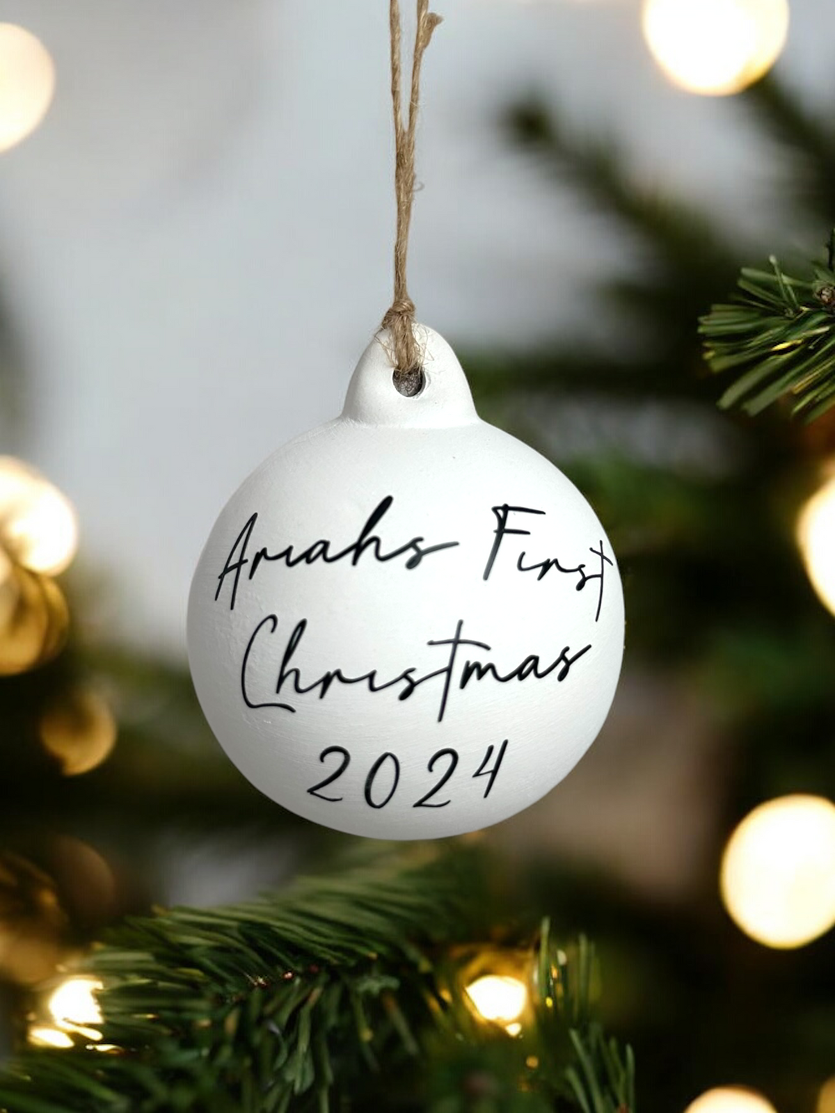 Decorative White Ceramic Keepsake Baubles