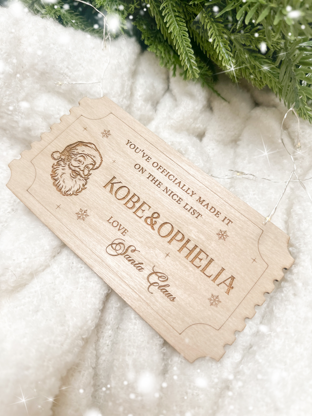 Official Nice List Christmas Ticket