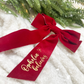 Red Velvet Bow Believe Hair Clip