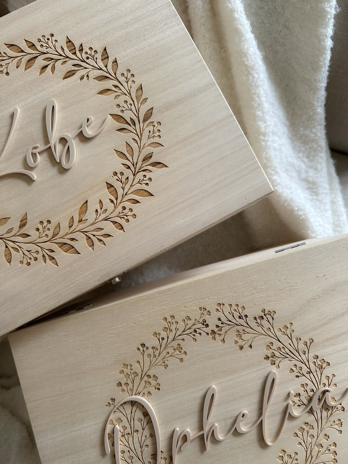 Personalised Deep Wooden Keepsake Boxes