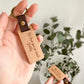 Personalised Father's Day Wooden Keyring