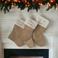 Burlap Jute Christmas Stockings