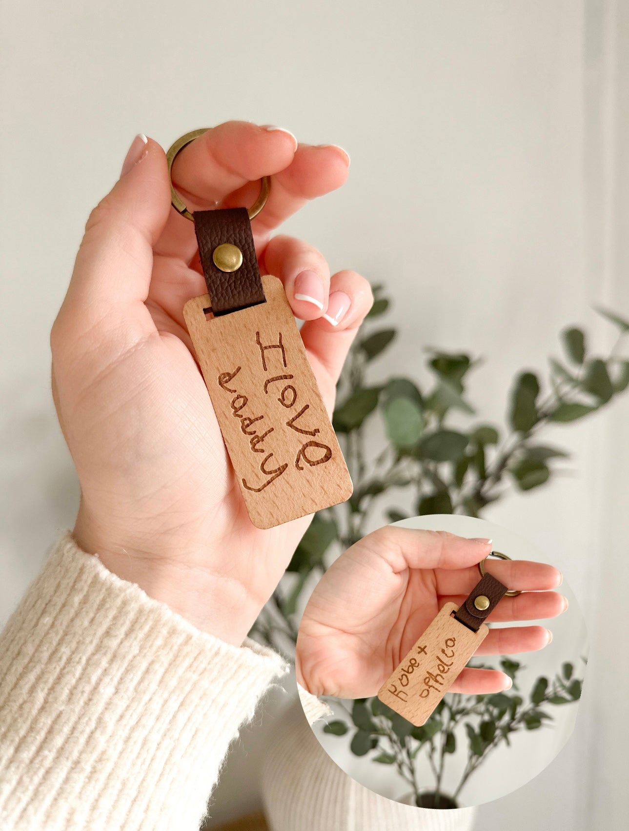 Personalised Handwriting Father's Day Keyring