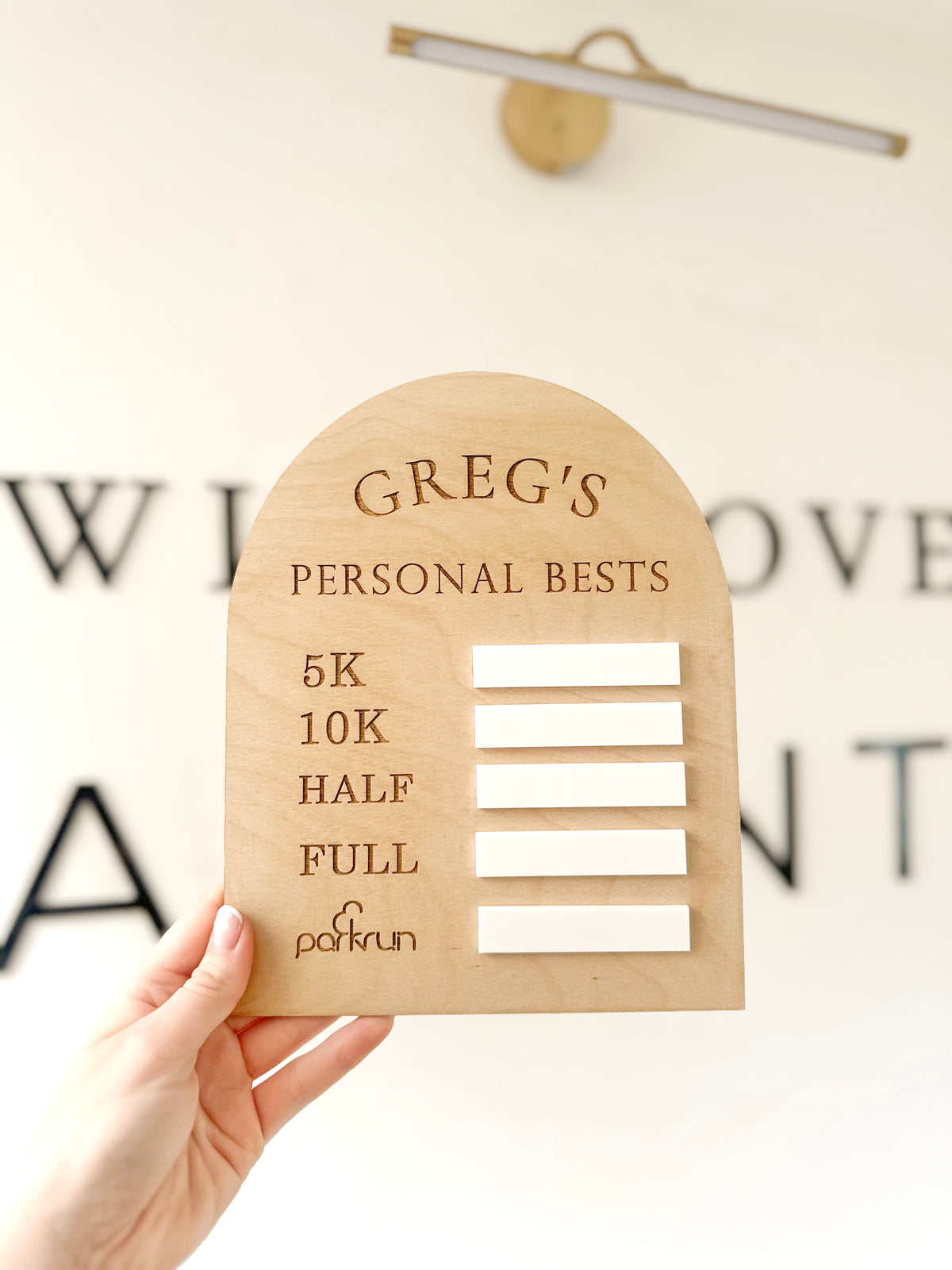 Personalised Personal Best Running Board with or without Medal/Number Display