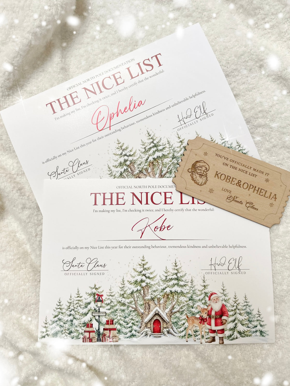 Personalised Official Nice List Certificate * one name per certificate *
