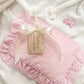 Pink Gingham Personalised Accessory Pouch