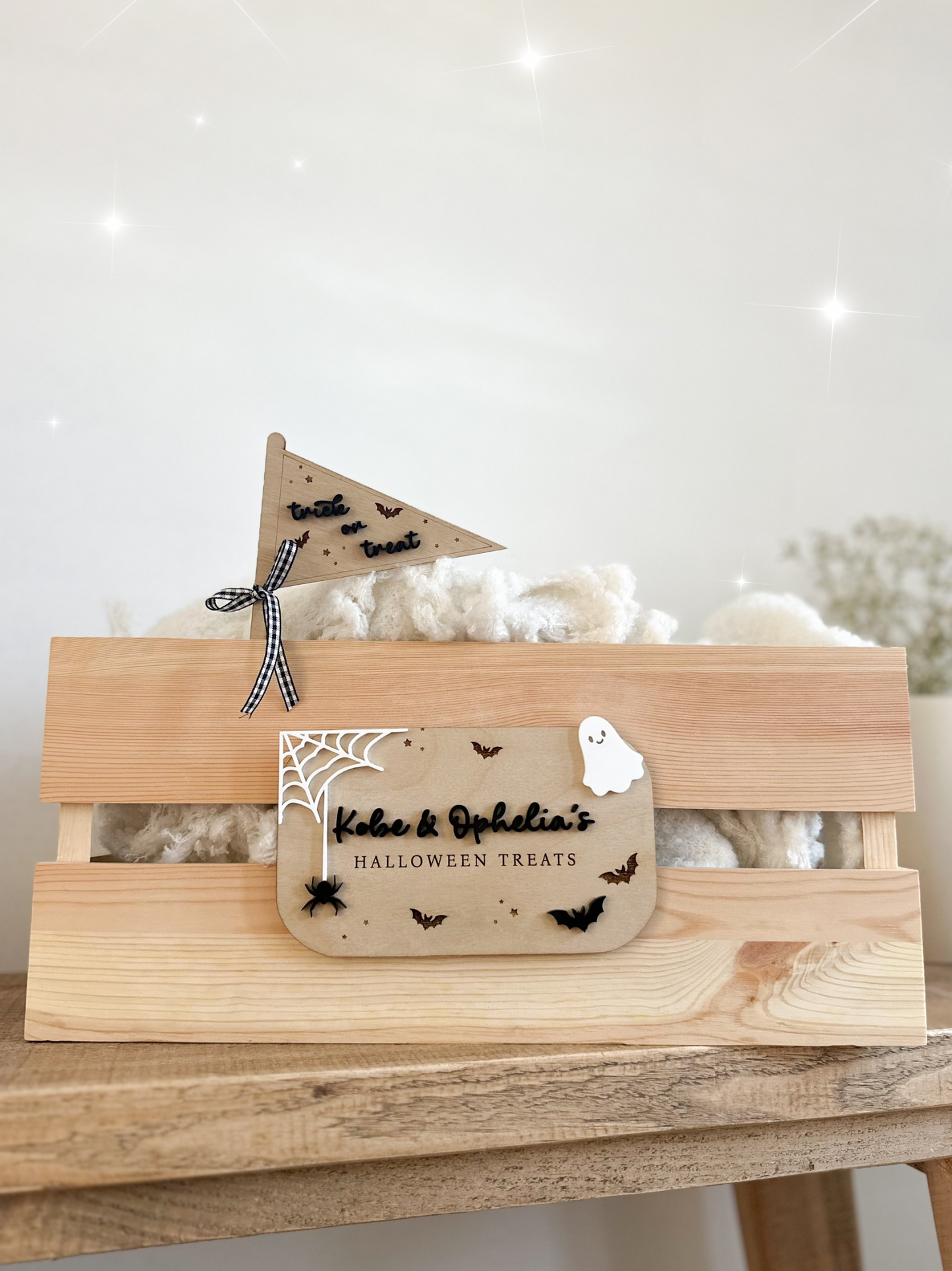 Personalised Halloween Crate Sign Plaque