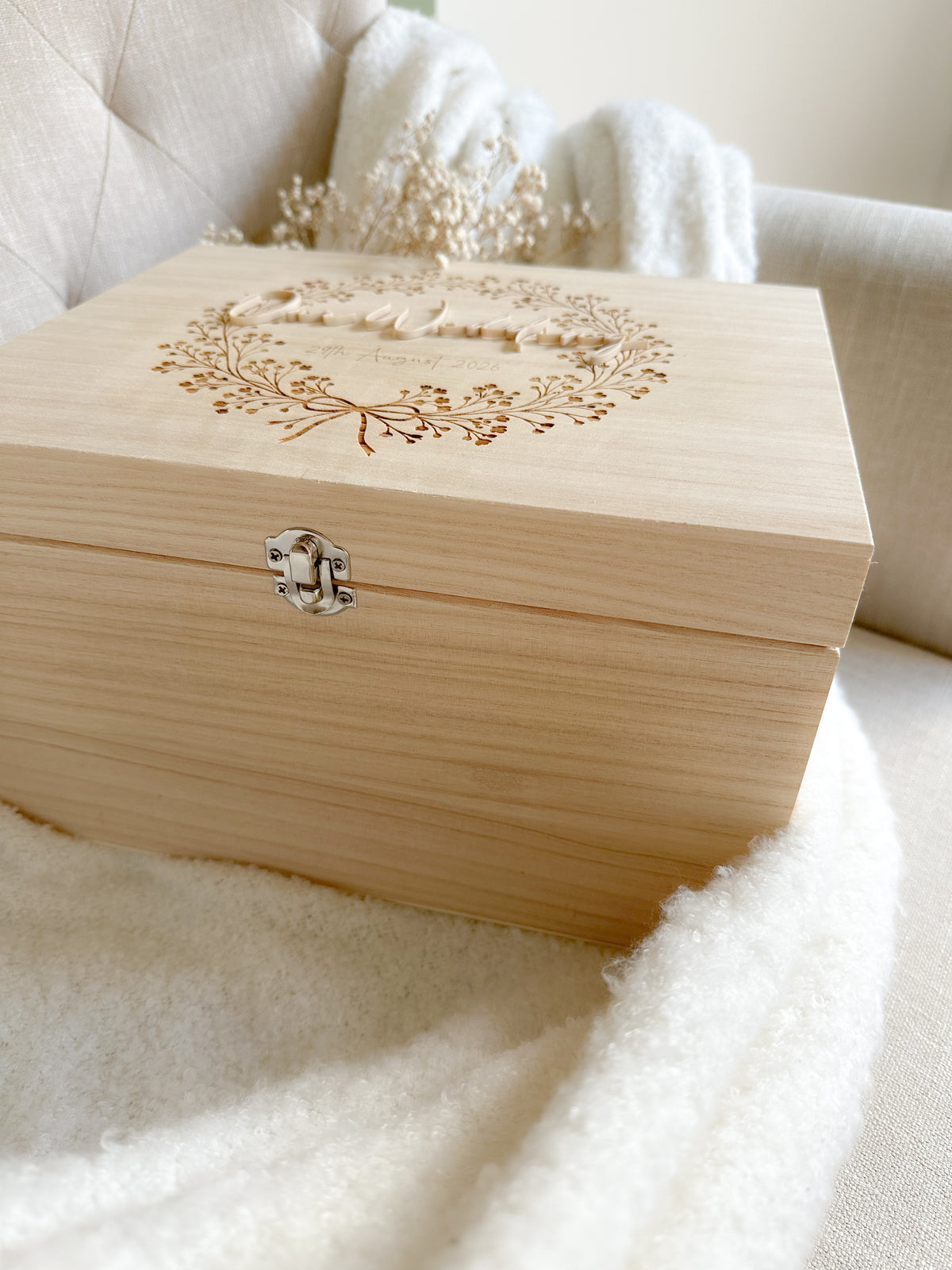 Wedding Keepsake Wooden Box