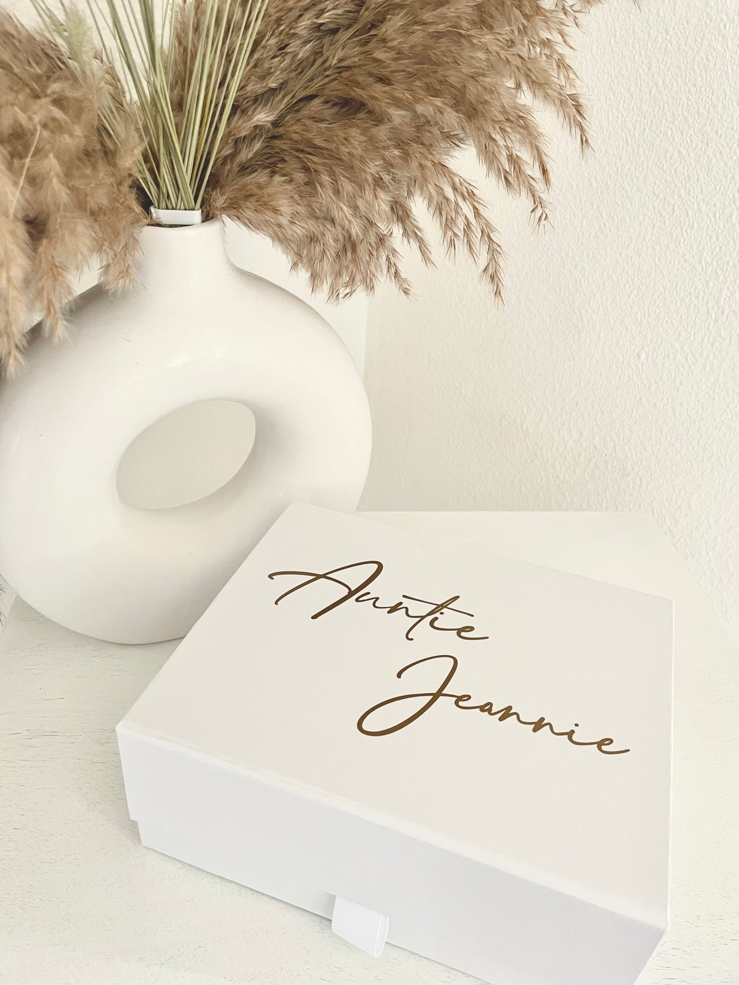 Medium White Magnetic Personalised Gift Boxes