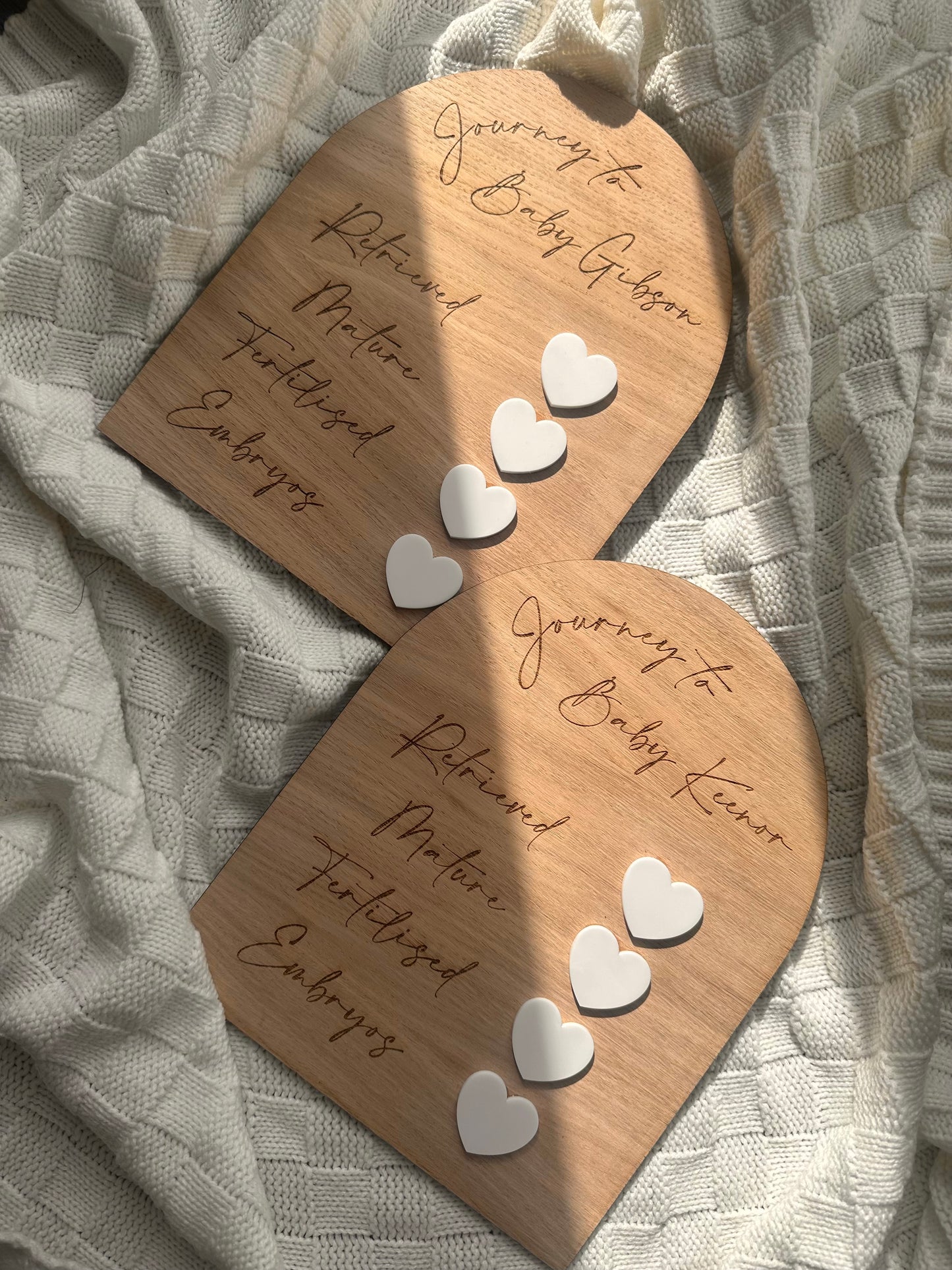 Personalised IVF Milestone Plaque