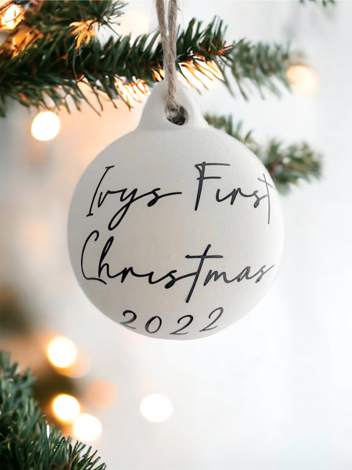 Decorative White Ceramic Keepsake Baubles
