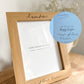 Engraved Handwritten Wood Effect Frame