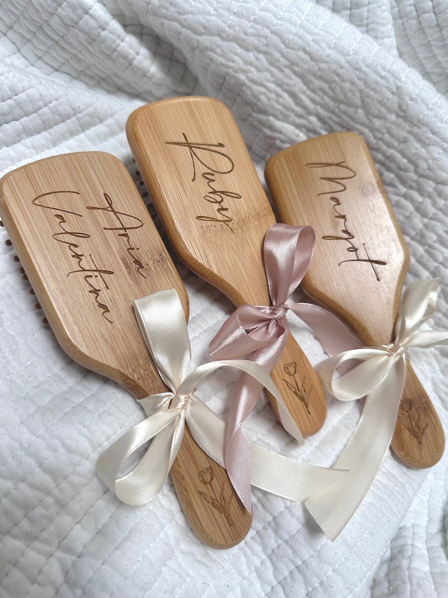 Wooden Personalised Paddle Brush