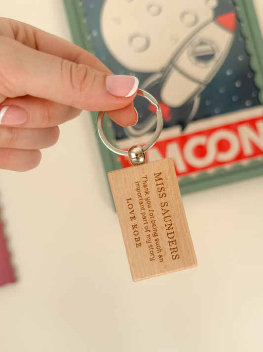 Personalised Teacher Keyring