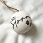 Personalised White Ceramic Name ONLY Baubles