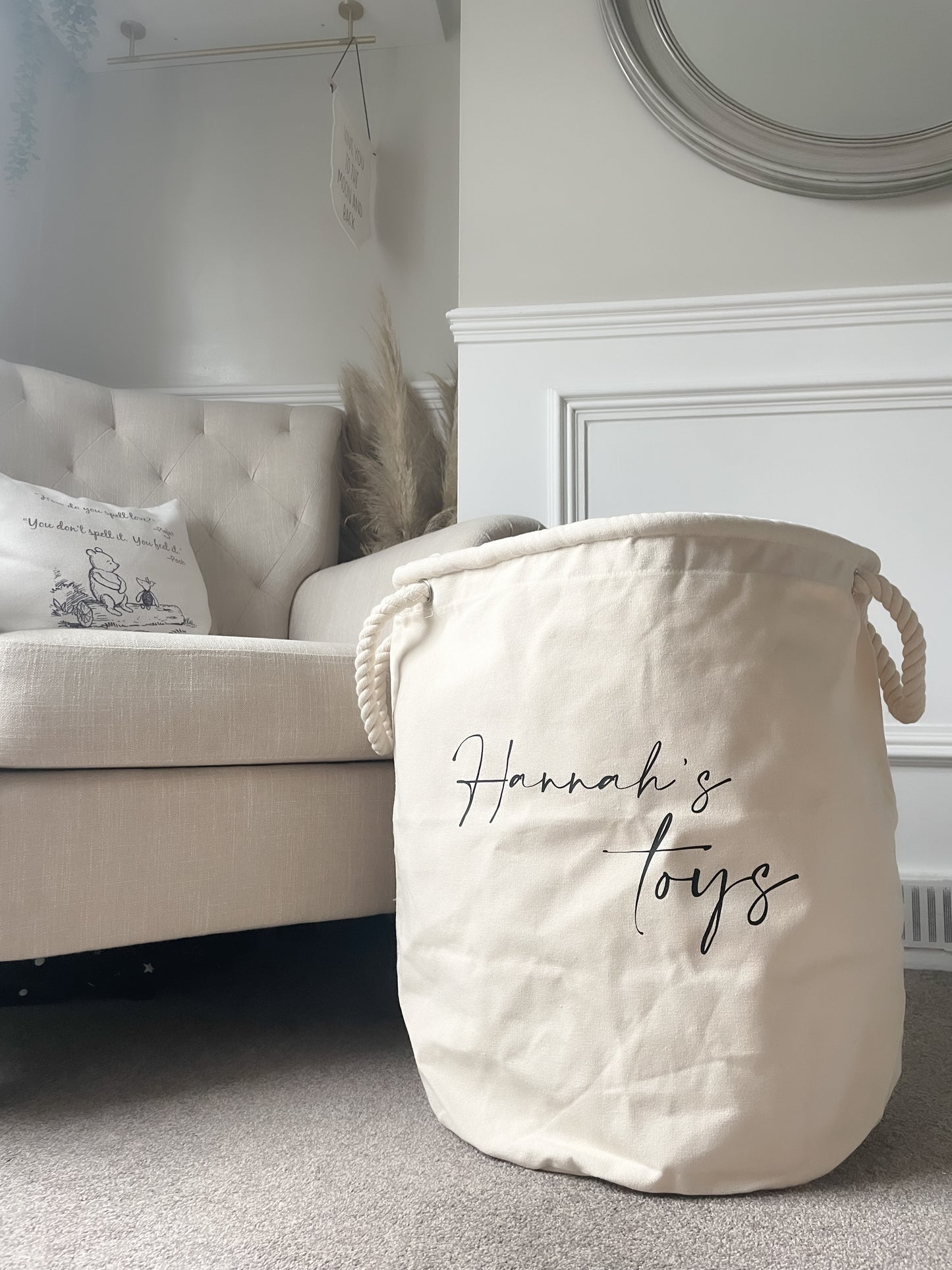Personalised Canvas Storage Toy Bag **PRE-ORDER**