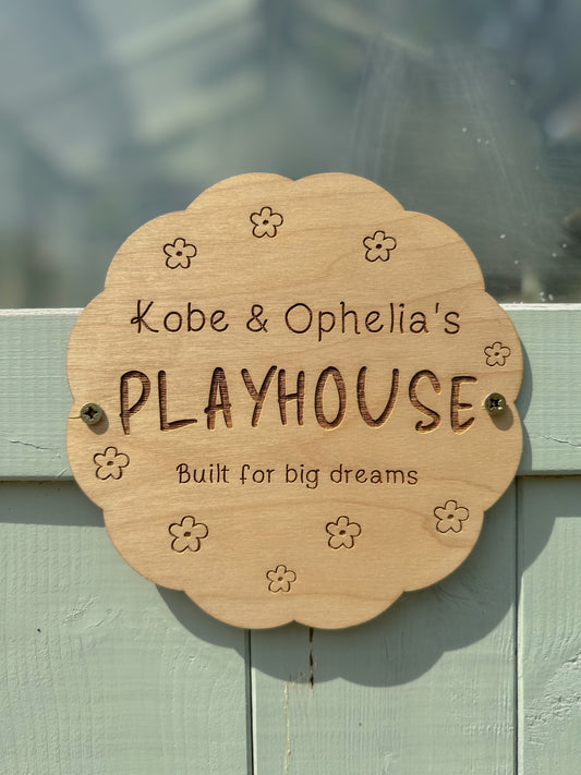 Personalised Playhouse Sign