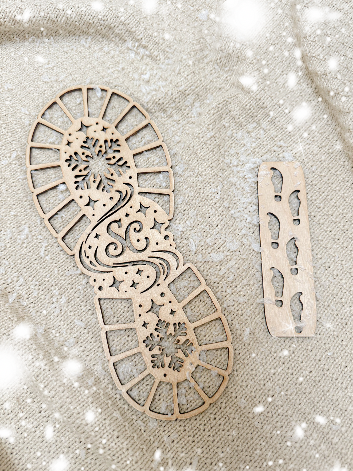 Santa & Elf Footprint Stencils