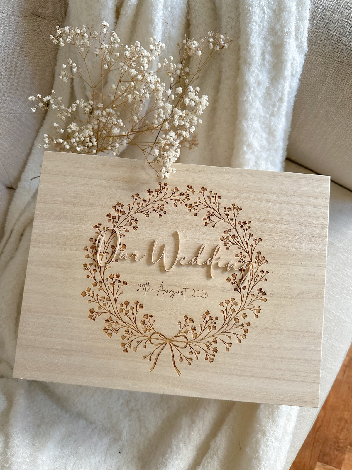 Wedding Keepsake Wooden Box