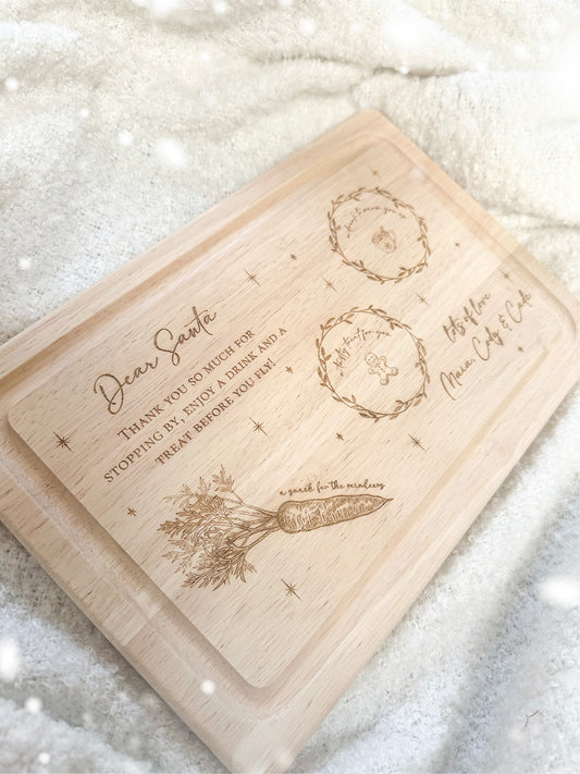 Personalised Christmas Eve Wooden Treat Board