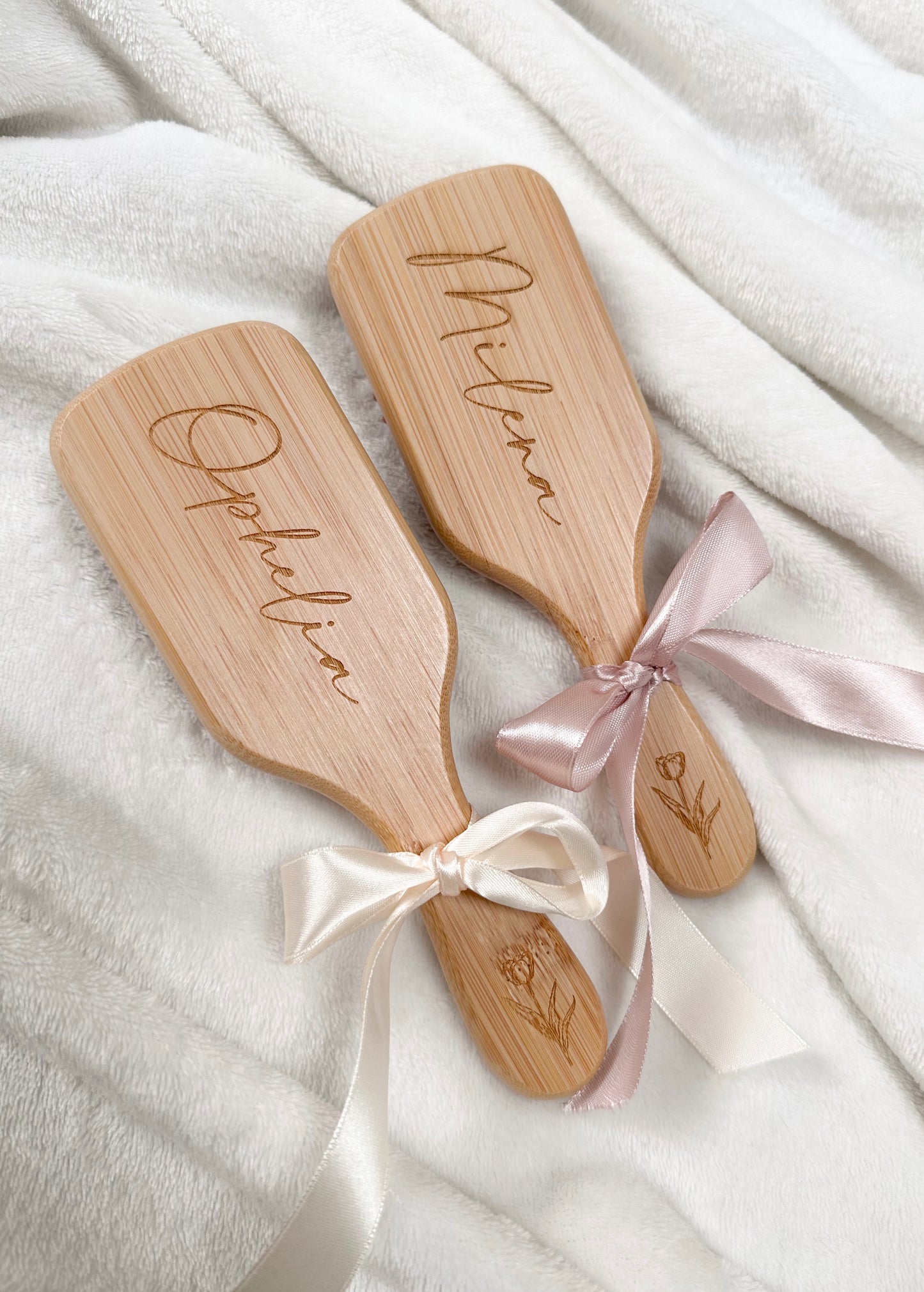 Wooden Personalised Paddle Brush