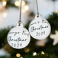 Decorative White Ceramic Keepsake Baubles
