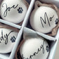 Personalised White Ceramic Name ONLY Baubles