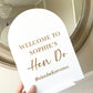 White Arch Acrylic Table Sign