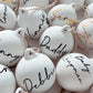 Personalised White Ceramic Name ONLY Baubles