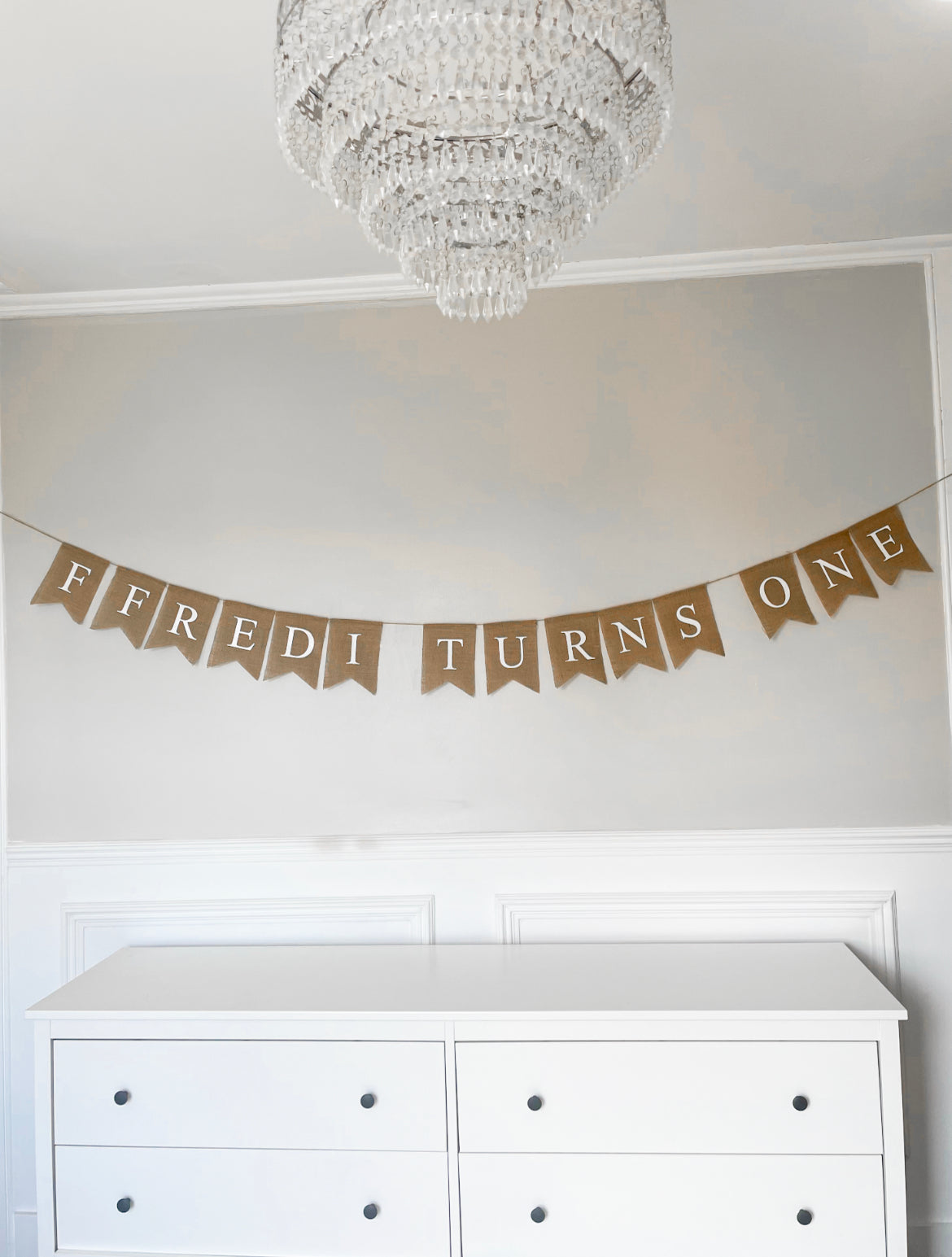 Jute Personalised 15 Flag Bunting.