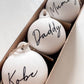 Personalised White Ceramic Name ONLY Baubles