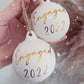 Decorative White Ceramic Keepsake Baubles
