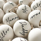 Personalised White Ceramic Name ONLY Baubles