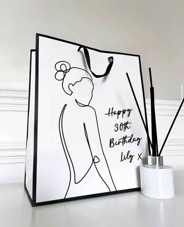 Personalised Silhouette Large Gift Bag
