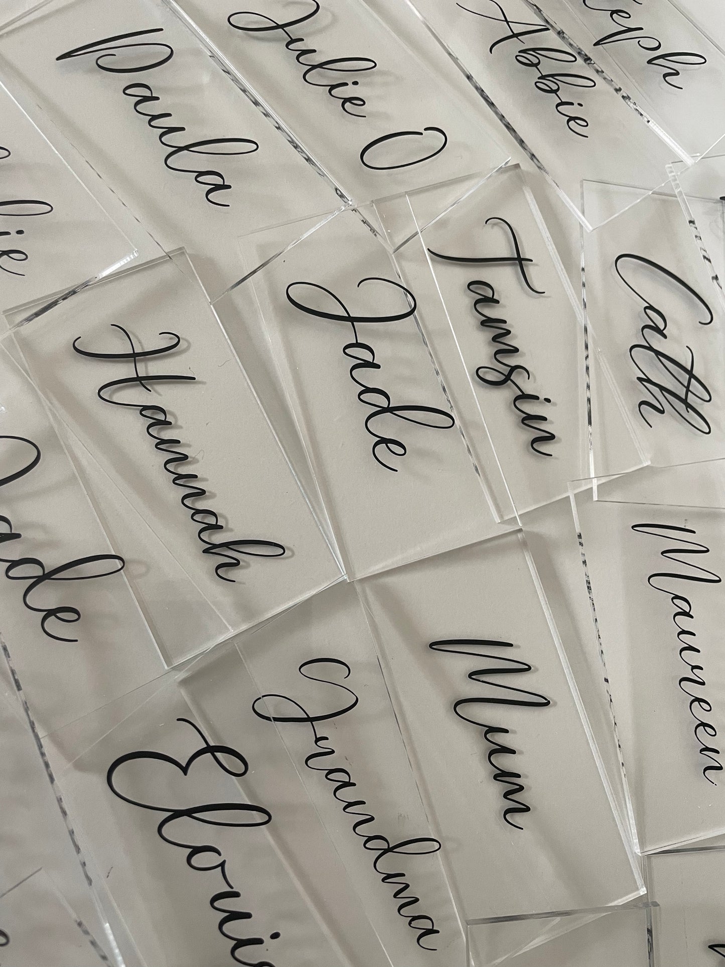 Acrylic Place Settings - Ideal for Weddings, Baby Showers *Sets of 5 - Read Description*