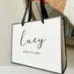 Personalised Wedding Luxury Black & White Gift Bag