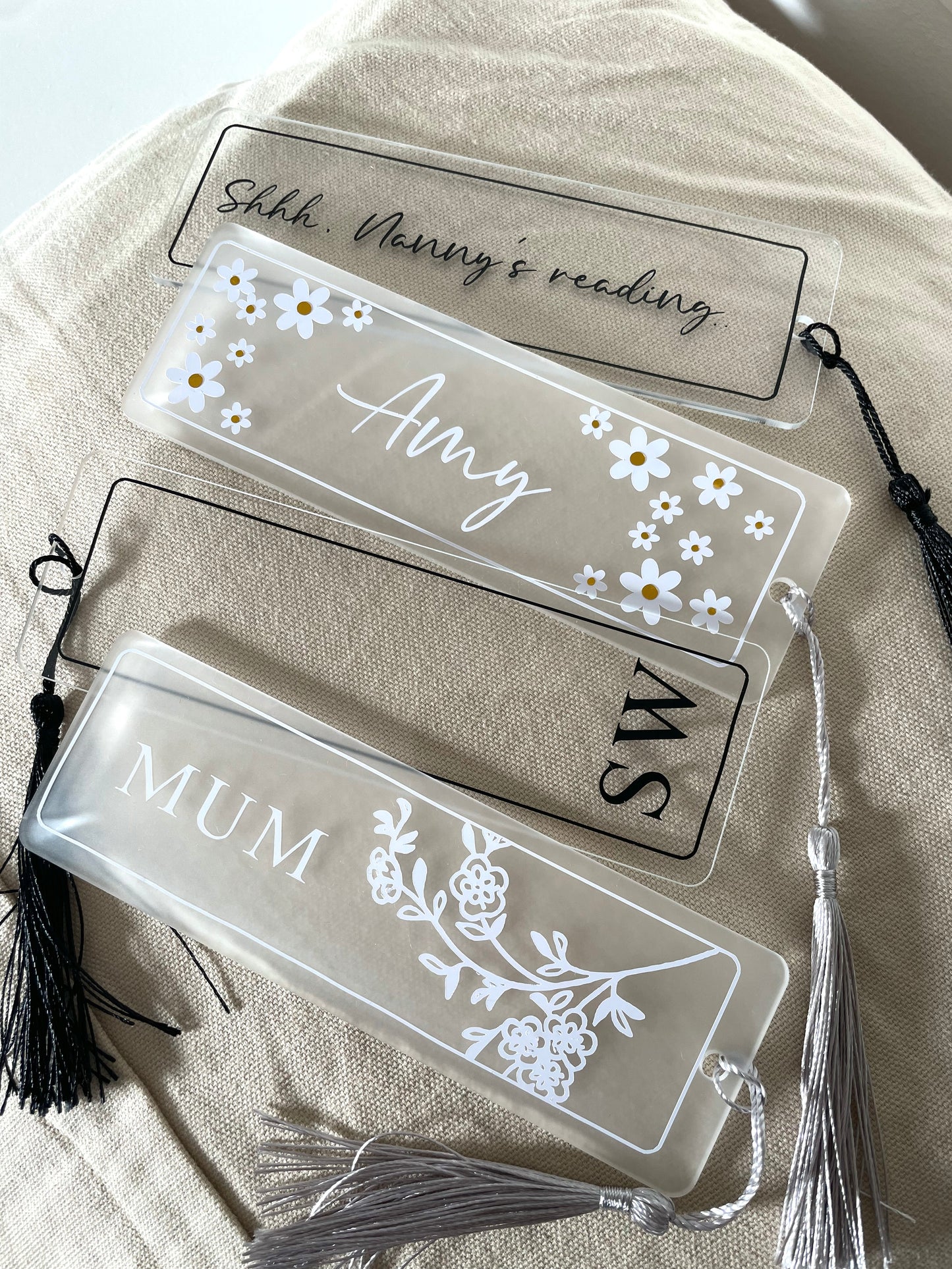 Personalised Bookmarks with Tassel.