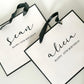 Personalised Birthday Luxury Black & White Gift Bag