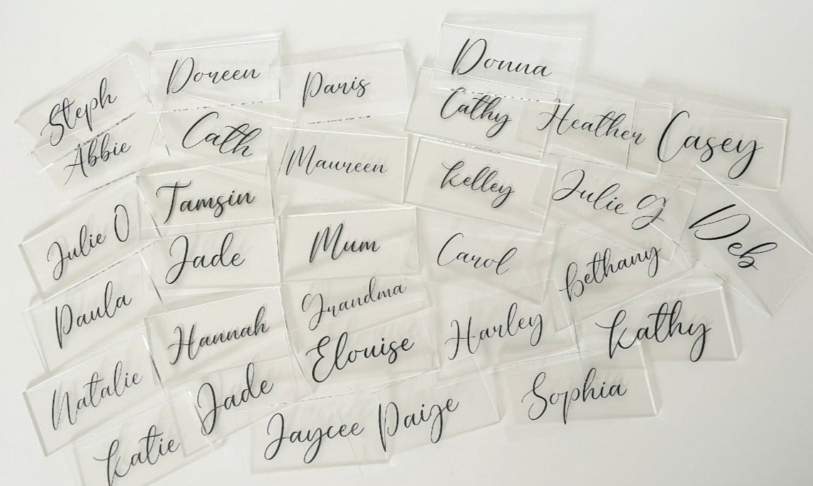 Acrylic Place Settings - Ideal for Weddings, Baby Showers *Sets of 5 - Read Description*