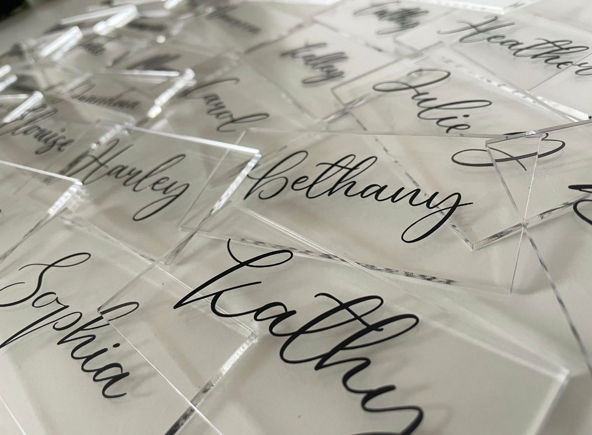Acrylic Place Settings - Ideal for Weddings, Baby Showers *Sets of 5 - Read Description*