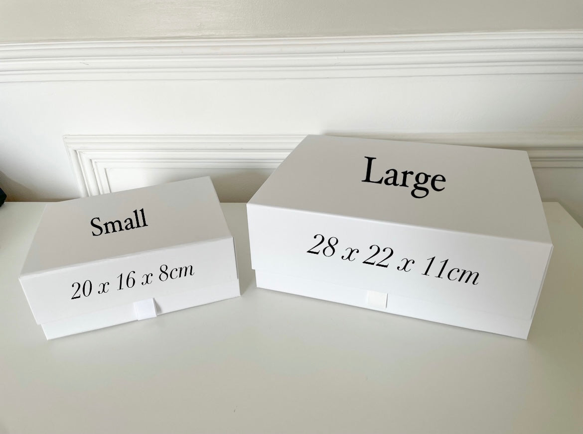 White Magnetic Personalised Gift Boxes
