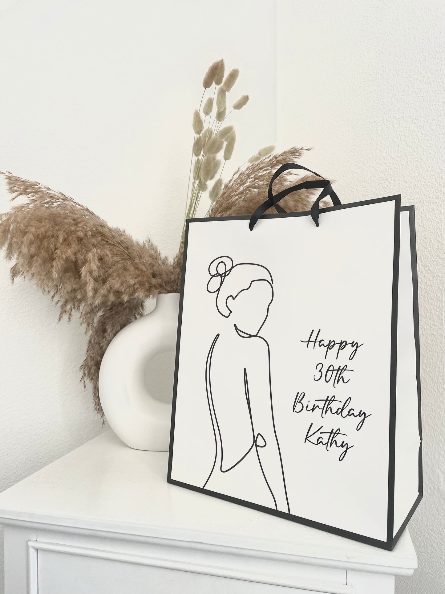 Personalised Silhouette Large Gift Bag