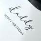 Personalised Birthday Luxury Black & White Gift Bag