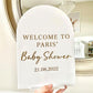 White Arch Acrylic Table Sign